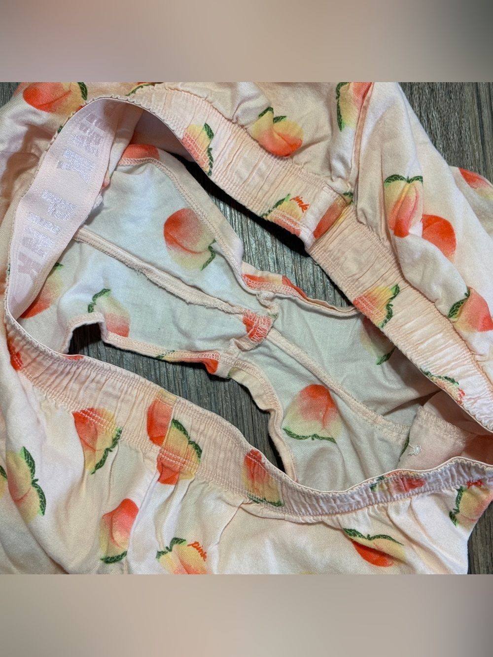 Victoria's Secret PINK Peach Print Boxer Sleep Shorts Pink Peach Medium - Picture 11 of 11